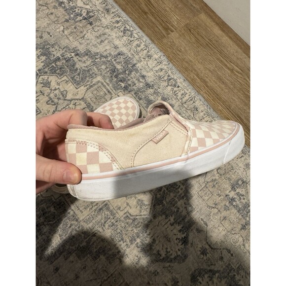 Vans Women's Size 9 Pink Checkerboard Classic Slip-On Shoe Canvas Skater Sneaker - Picture 6 of 7